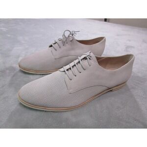 French Connection Shoes Womens Size 41 Warm Grey Nubuck Oxford Perforated FC-DAK